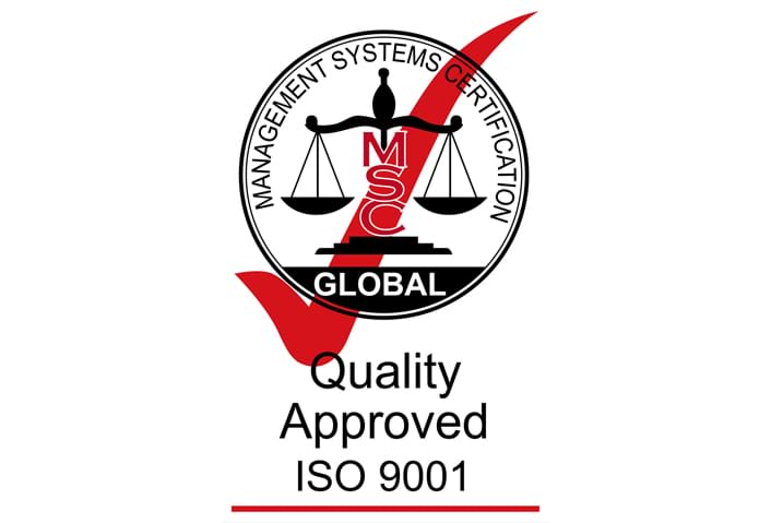 MSC ISO 9001 accreditation held by Flexible Drive